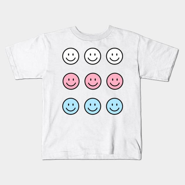 Pastel emoji sticker pack Kids T-Shirt by EmeraldWasp